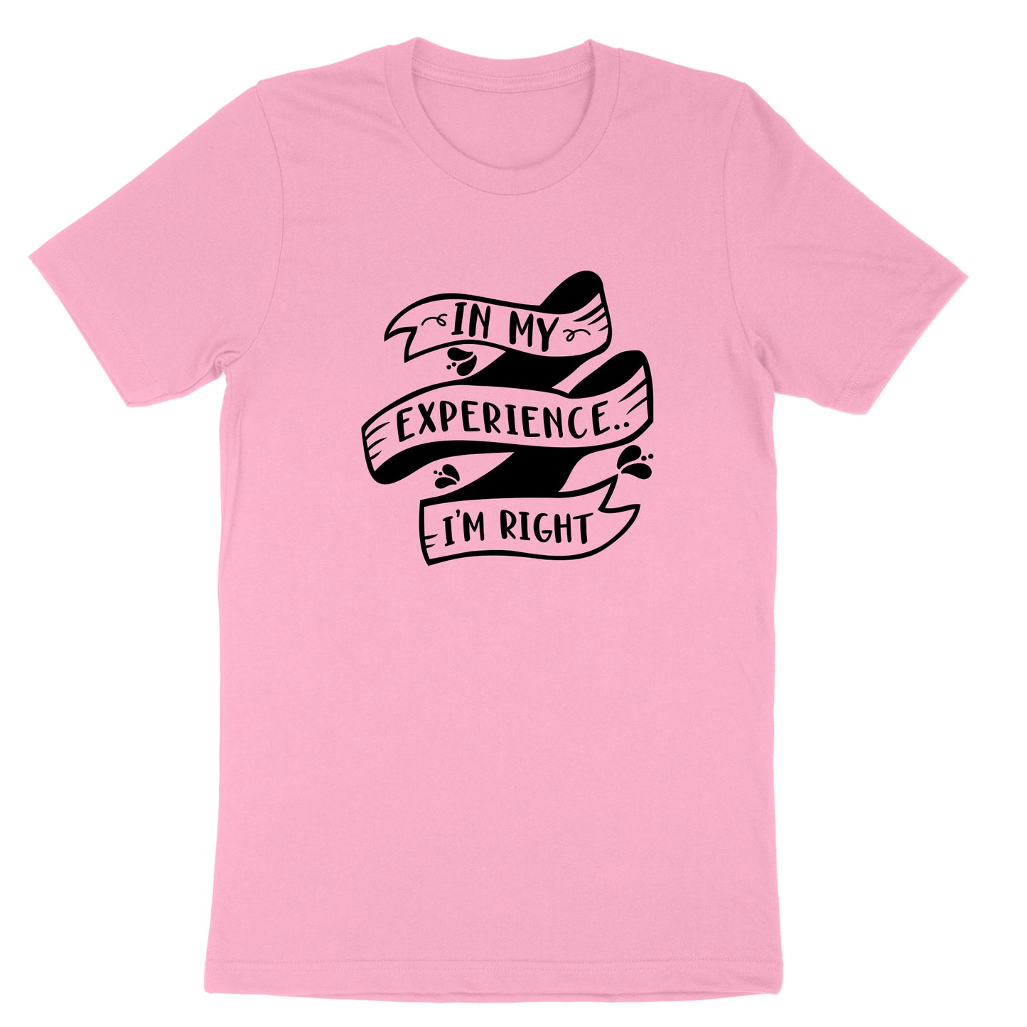 In My Experience I'm Right | Mens & Ladies T-Shirt