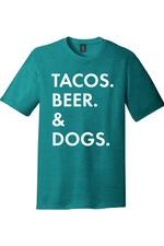 Tacos Beer Dogs | District Perfect Tri Tee