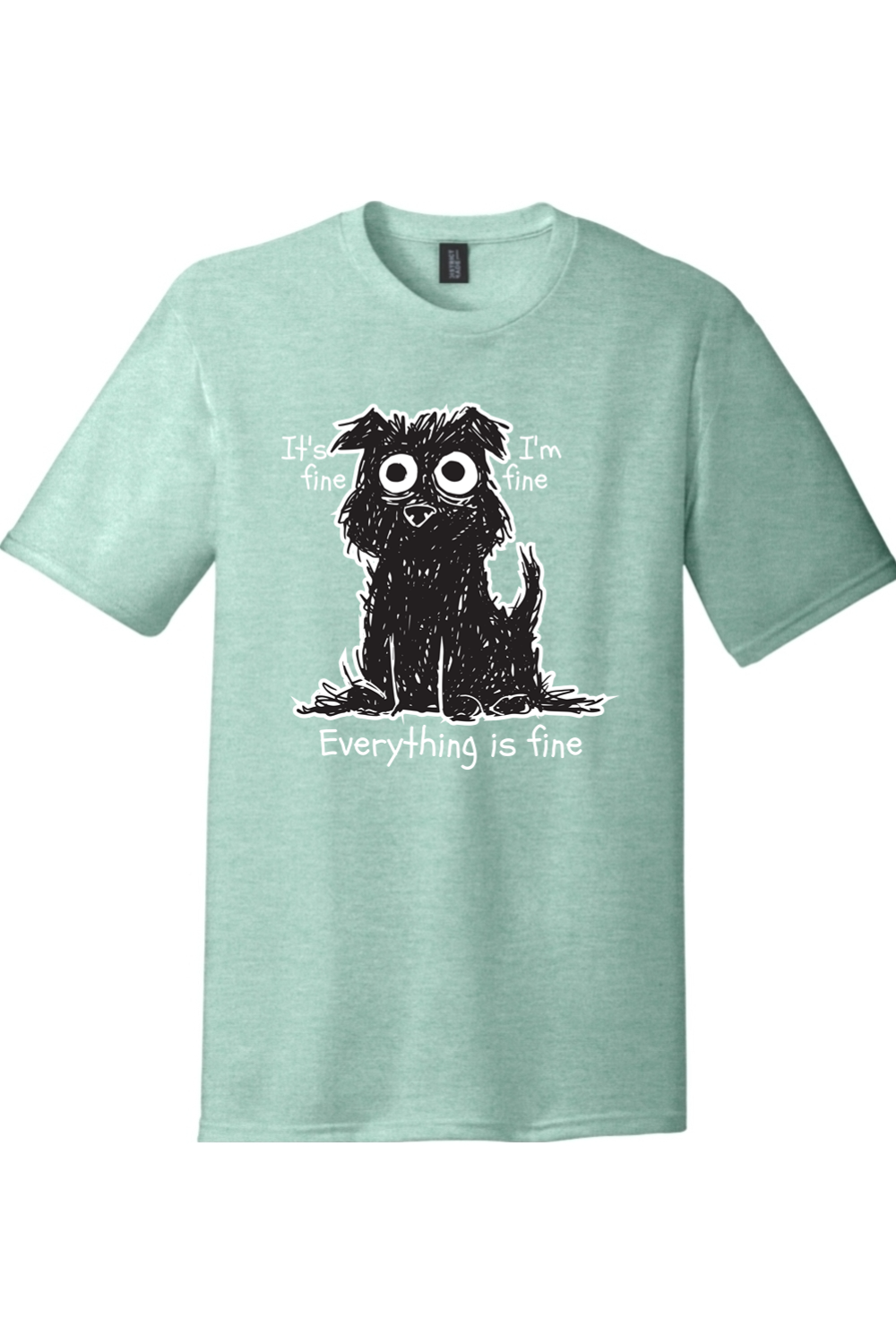 Stressed Dog Everything is Fine | District Perfect Tri Tee