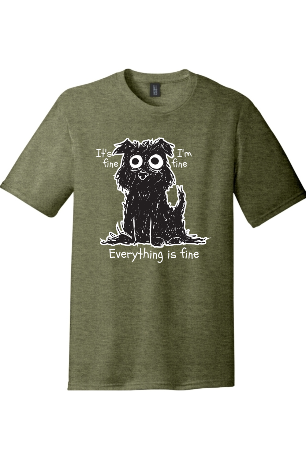 Stressed Dog Everything is Fine | District Perfect Tri Tee