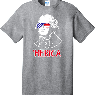 Merica George Washington Version | Mens Big and Tall Short Sleeve T-Shirt