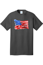 USA Flag Grunge | Mens Big and Tall Short Sleeve T-Shirt