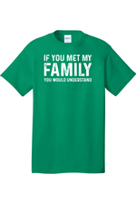 If You Met My Family Your Would Understand | Mens Big & Tall T-Shirt