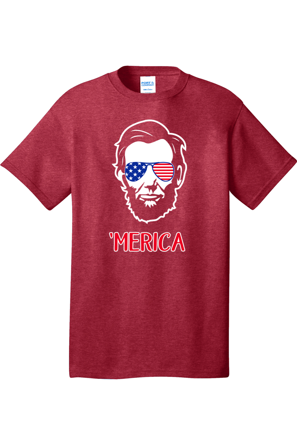 Merica Abraham Lincoln Version | Mens Big and Tall Short Sleeve T-Shirt