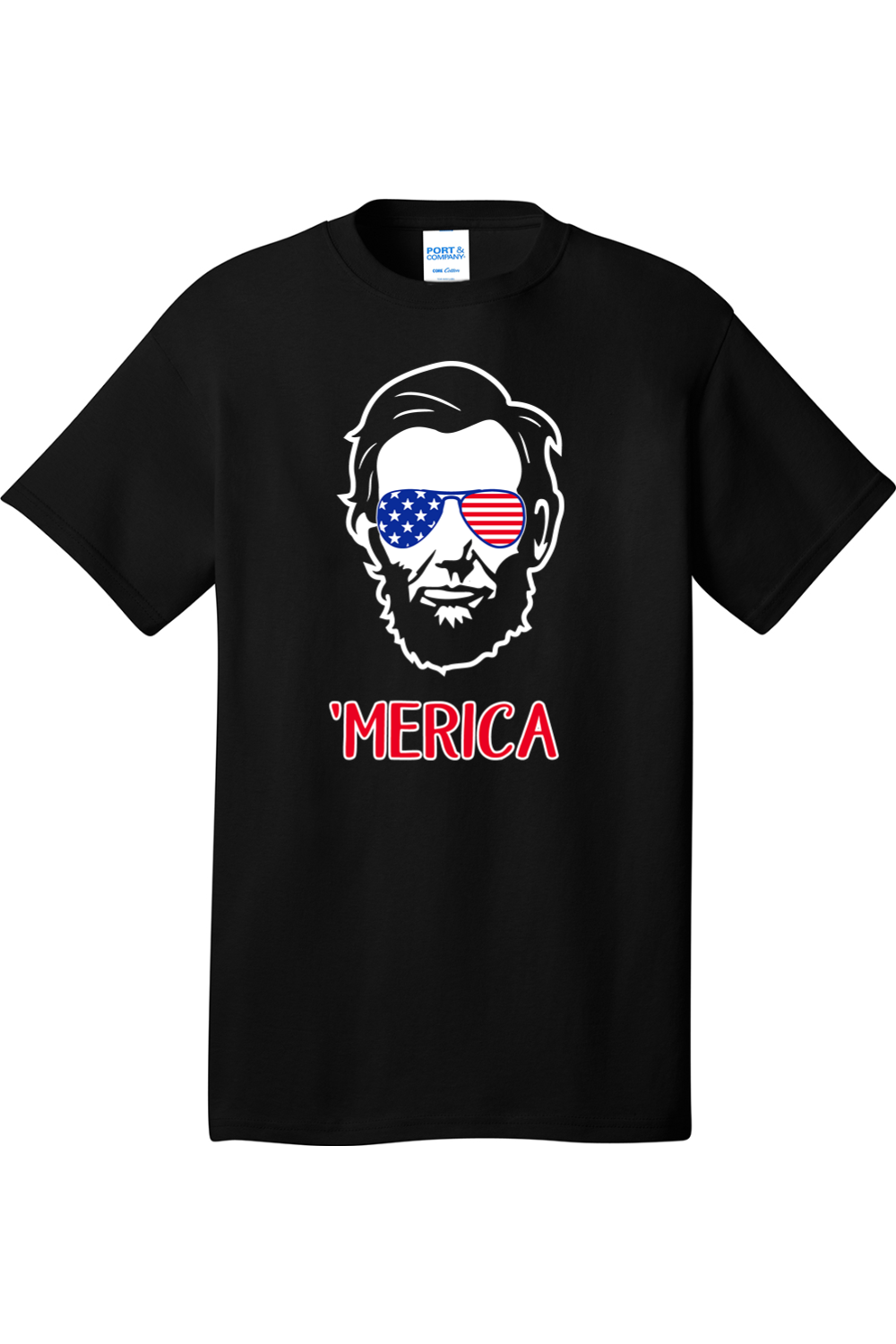Merica Abraham Lincoln Version | Mens Big and Tall Short Sleeve T-Shirt