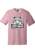 I Need Coffee Right Meow Angry Cat | District Perfect Tri Tee