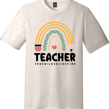 Teacher Teach Love Inspire | Premium Tri-Blend T-Shirt