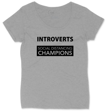Introverts Social Distancing Champions | Ladies Plus Size T-Shirt