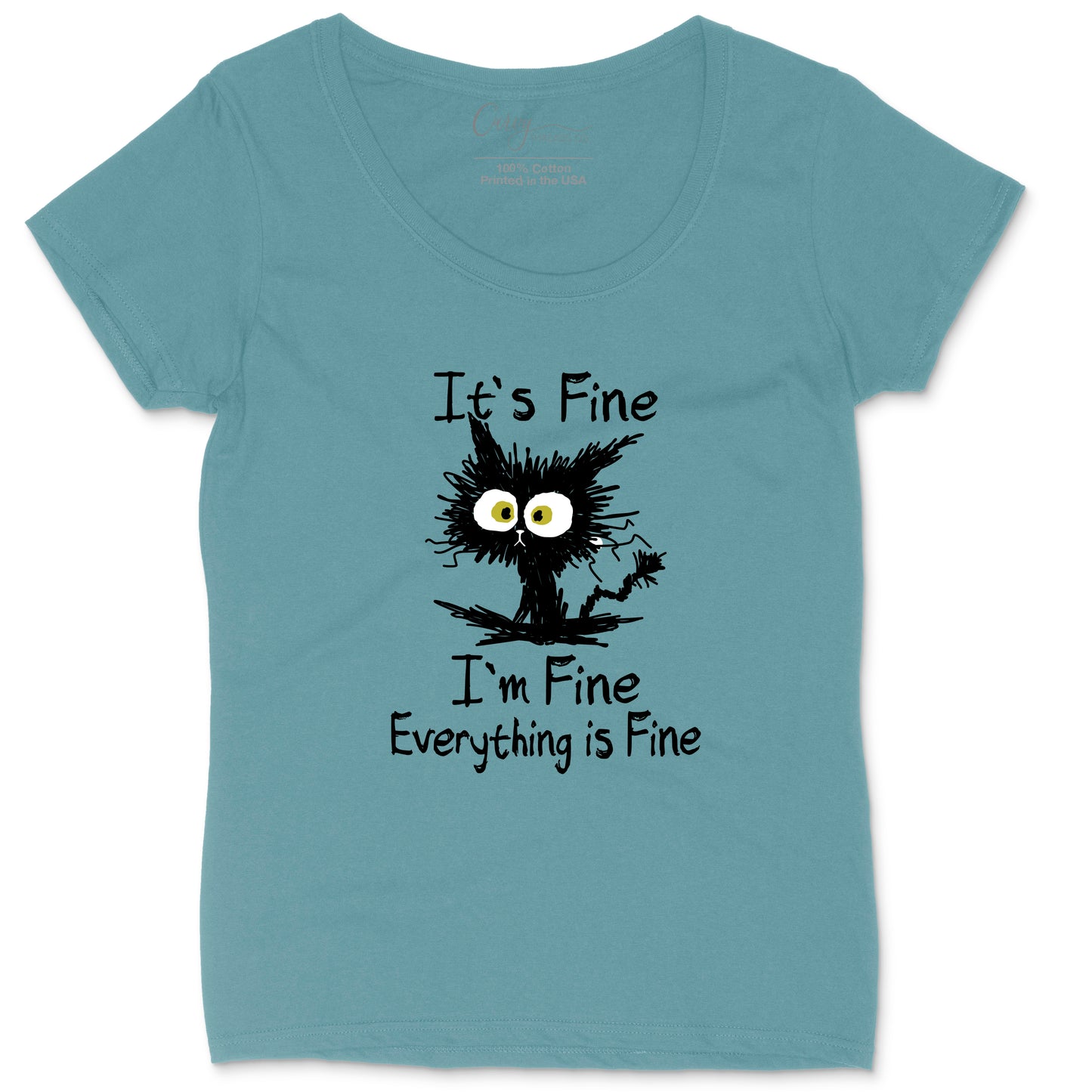 I'm Fine It's Fine Everything is Fine | Ladies Plus Size T-Shirt