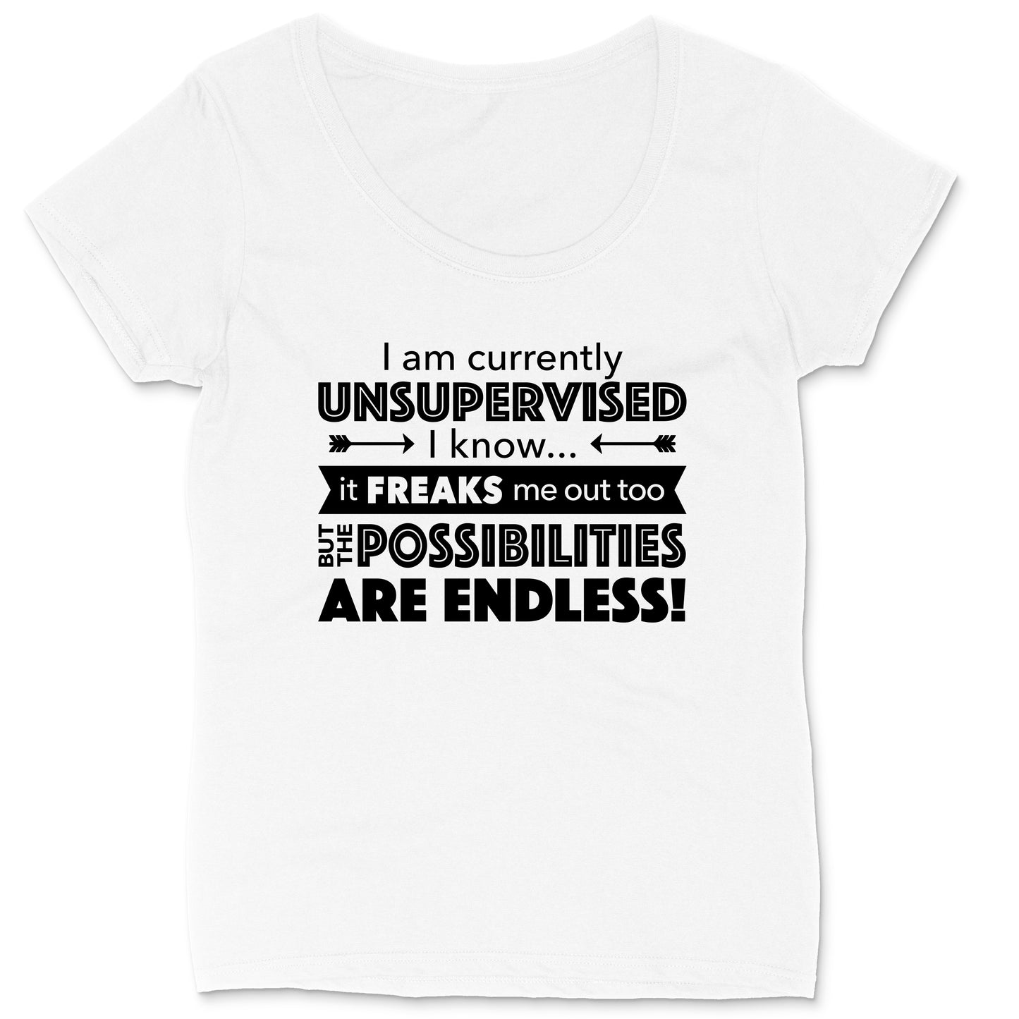 I'm Currently Unsupervised | Ladies Plus Size T-Shirt