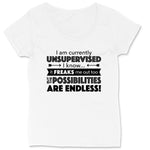 I'm Currently Unsupervised | Ladies Plus Size T-Shirt