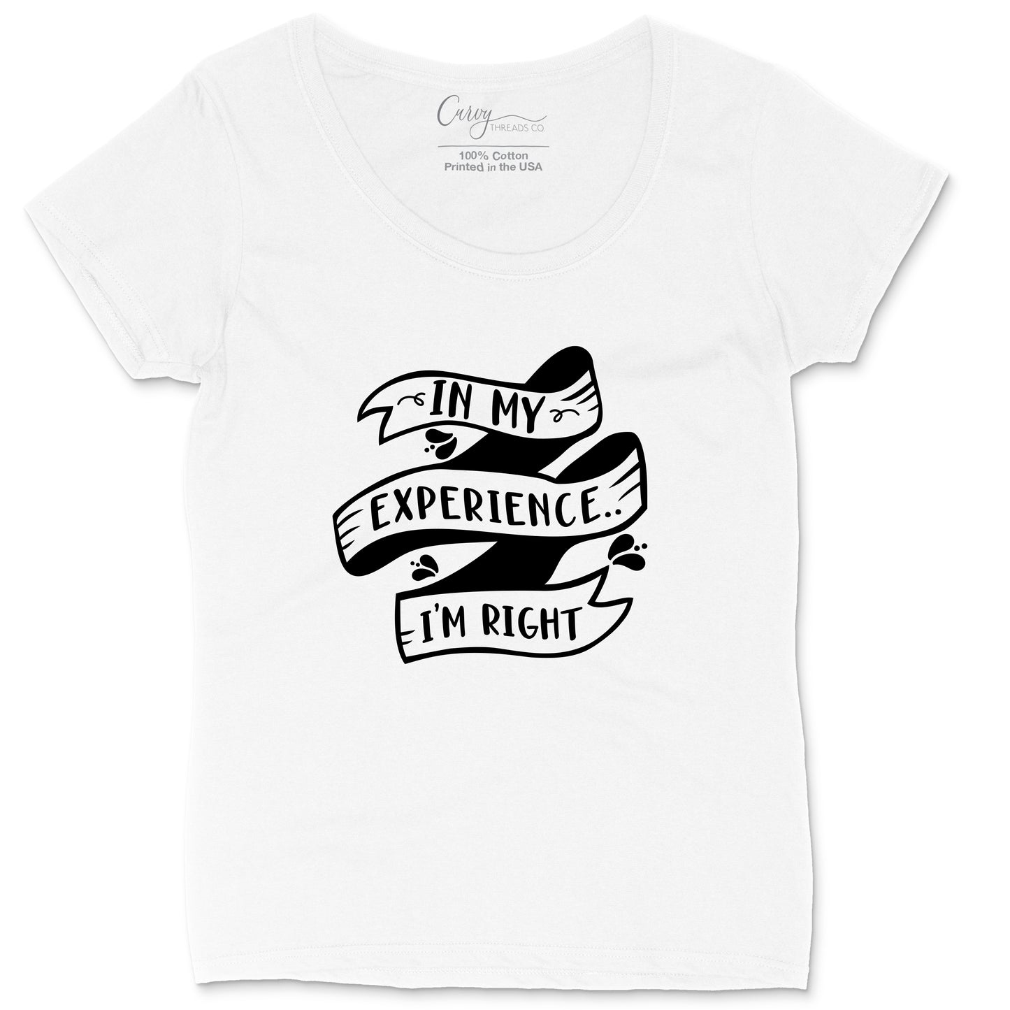 In My Experience I'm Right | Ladies Plus Size T-Shirt