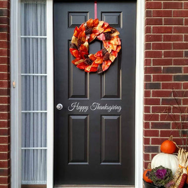 Happy Thanksgiving Door Decal.