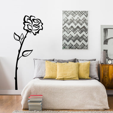 Rose Wall Decal - Flower Wall Sticker - Teen Bedroom Decor - Girl Decal