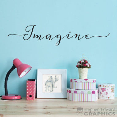 Imagine Decal | Inspirational Quote | Craft Room Decor or Art Studio Vinyl