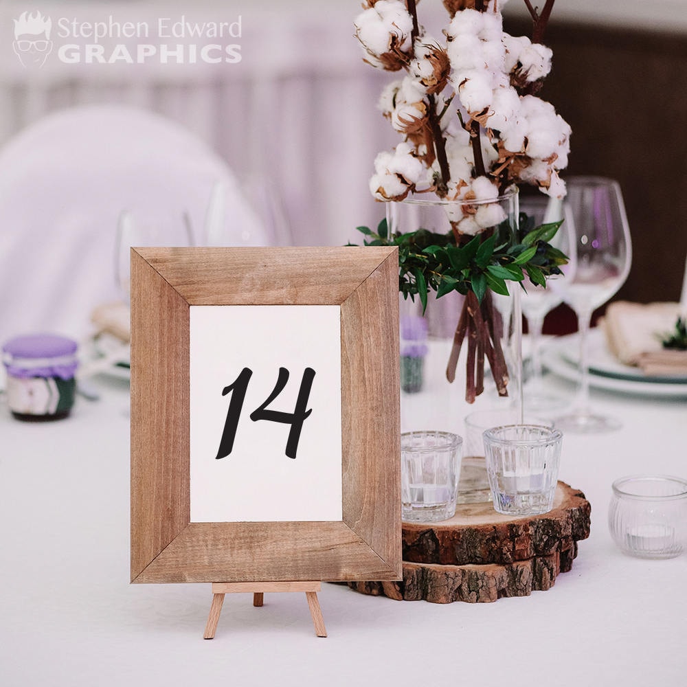 Wedding Table Number Decals - Wedding Decor - Table Number Stickers