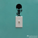 Alien decal. Light switch decor.