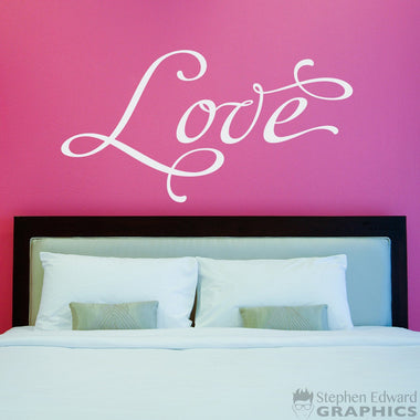 Love Wall Decal | Script font Vinyl | Bedroom Wall Decal