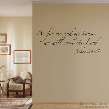 As for me and my house we will serve the Lord Decal