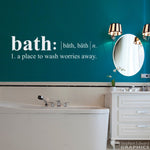 Bath Definition Wall Decal | Wall Sticker