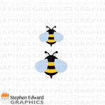 Bee Wall Decal | Set of 17 Bumblebees | Wall Sticker