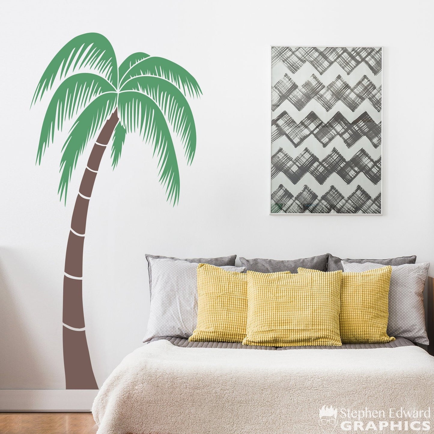 Palm Tree Decal - Tropical Wall Sticker - Beach Decor