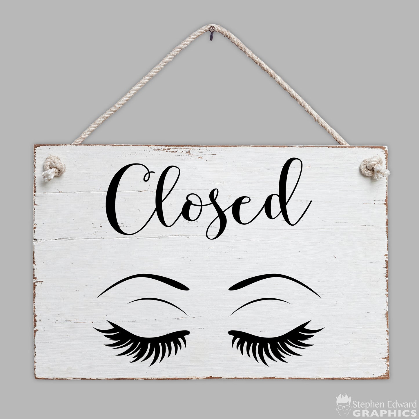 Open and Closed Business DECALS - Eyelashes - Store Decal - Listing for DECALS ONLY