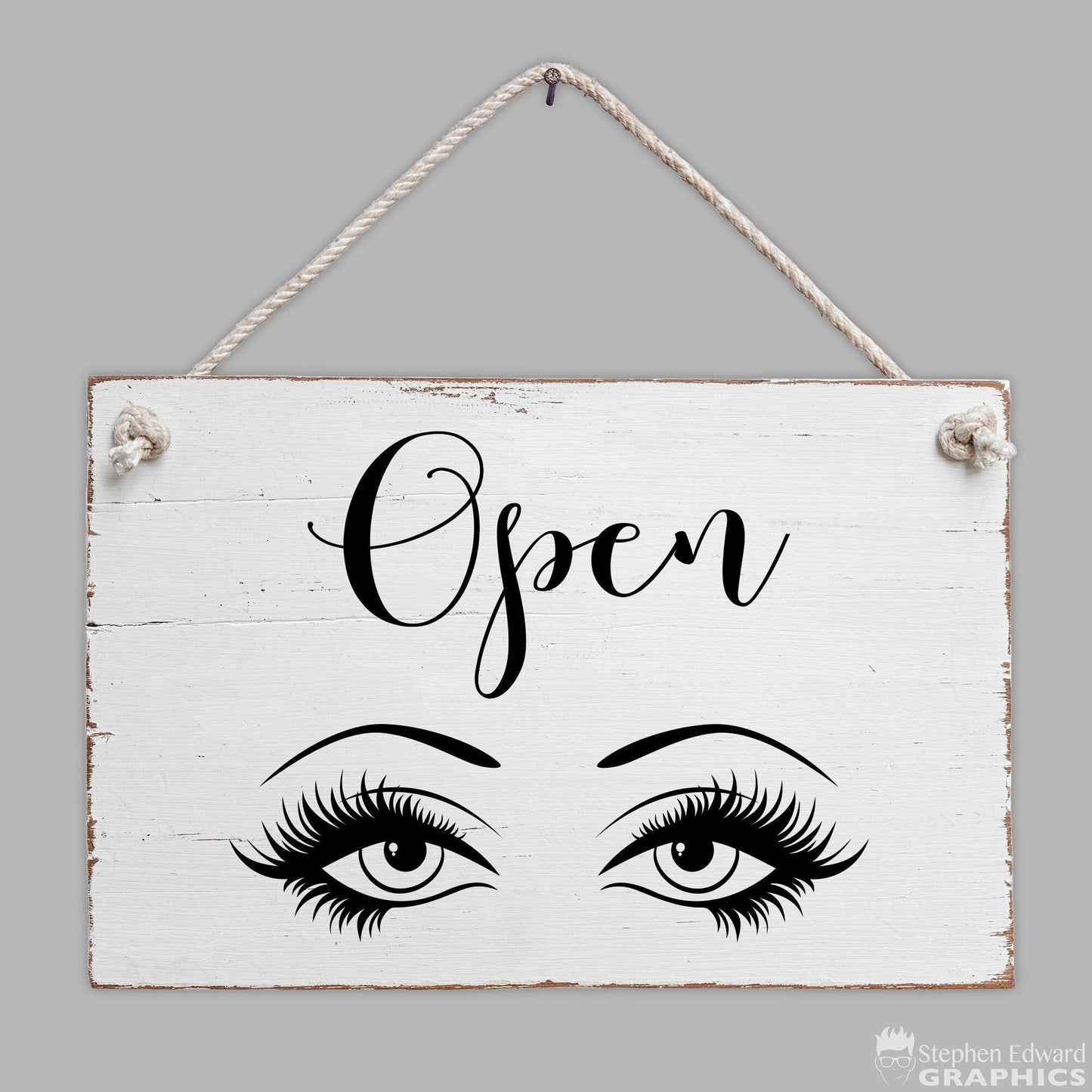 Open and Closed Business DECALS - Eyelashes - Store Decal - Listing for DECALS ONLY