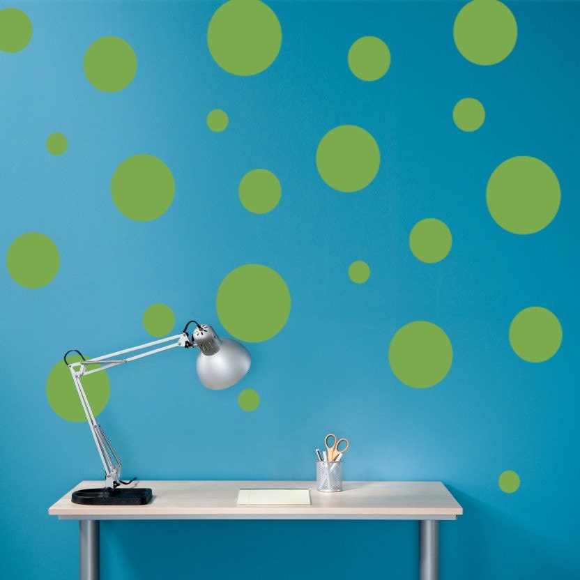 Polka Dots Decal Vinyl Wall Art - Children Wall Decals - Set of 22