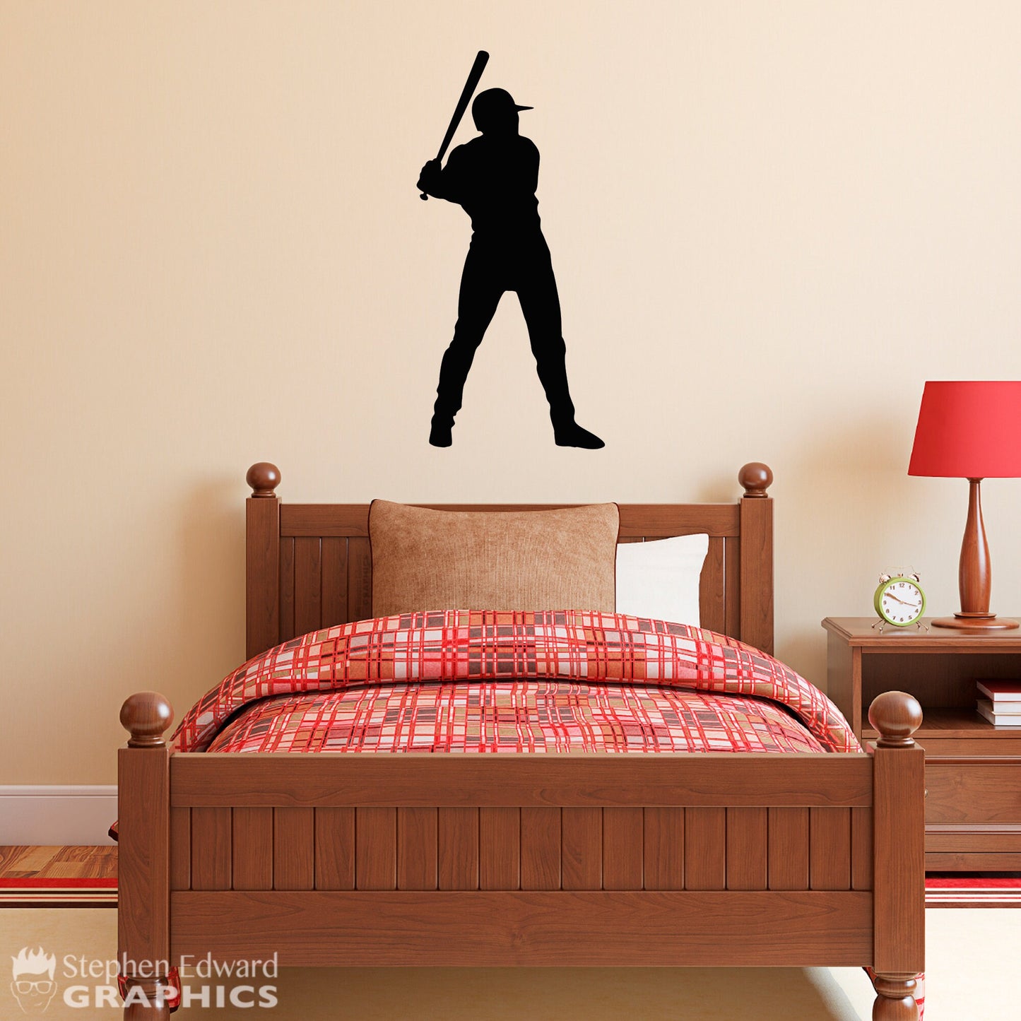 Baseball Player Silhouette Wall Decal | Wall Sticker