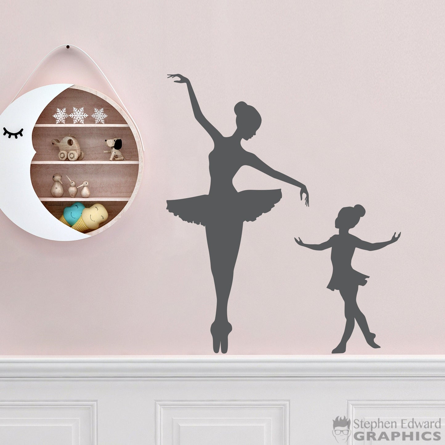 Big Ballerina Little Ballerina Wall Decal | Wall Sticker