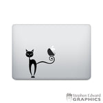 Black Cat Laptop Decal. Cat Sticker.