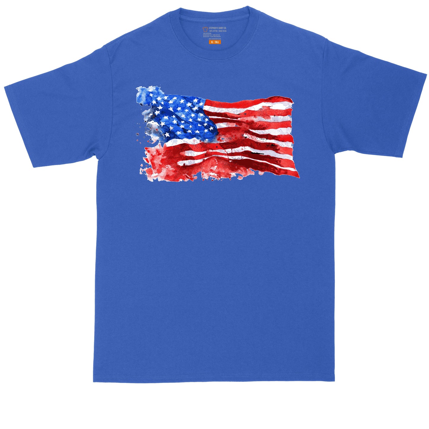 USA Flag Grunge Design | Mens Big & Tall T-Shirt