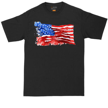USA Flag Grunge Design | Mens Big & Tall T-Shirt