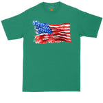 USA Flag Grunge Design | Mens Big & Tall T-Shirt