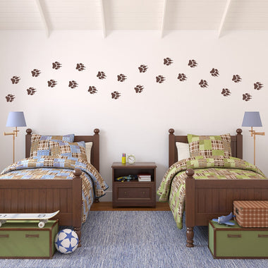 Wolf Paw Print Wall Decal set.