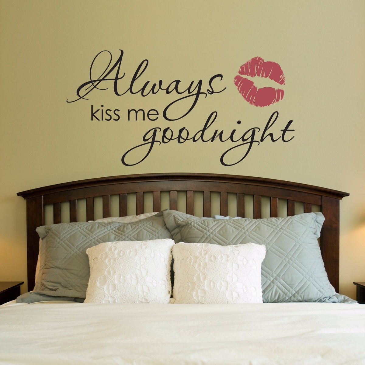 Always Kiss Me Goodnight Wall Decal | Wall Sticker