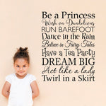 Be a Princess | Wish on Dandelions Wall Decal | Wall Sticker