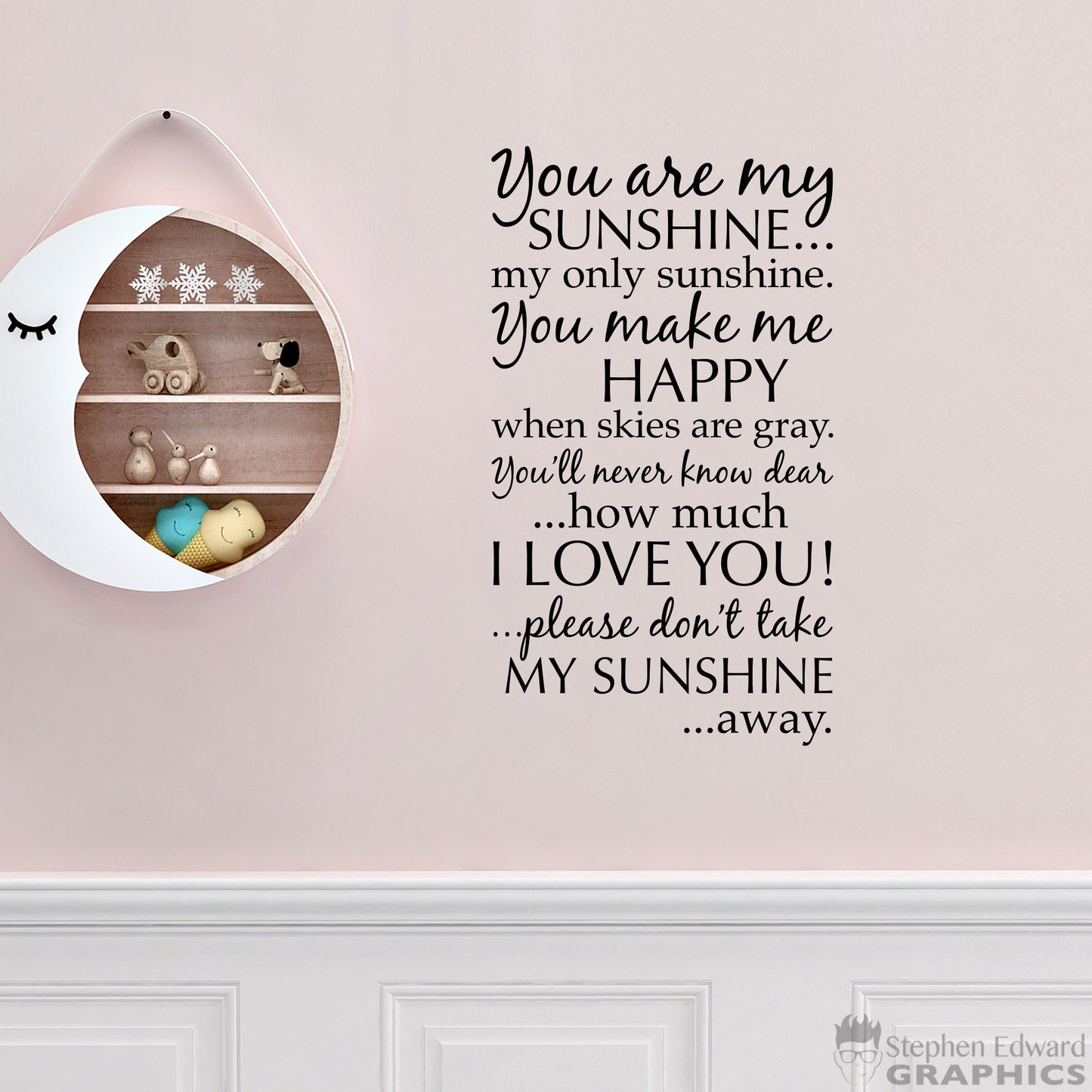 You are my Sunshine Decal - Sunshine Quote Wall Decal - You are my Sunshine Sticker