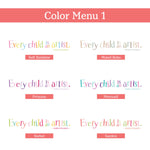 Every Child is an Artist Decal | Children Artwork Display Vinyl | Picasso Quote | Pastel Rainbow