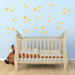 Twinkle Star Wall Decal - TWO Set Collection - 76 Stars Total