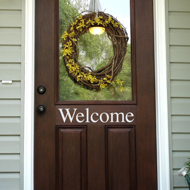 Welcome Decal - Front Door Decor - Welcome Door Sticker - Outdoor Decal