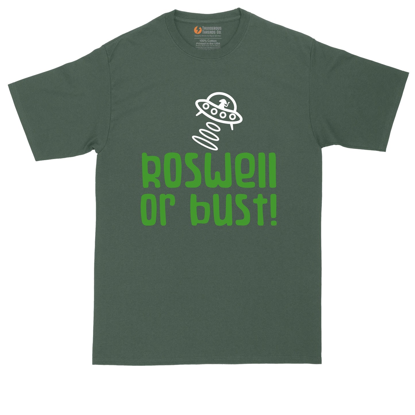 Roswell or Bust | Alien T-Shirt | Mens Big and Tall T-Shirt