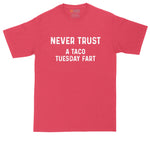 Never Trust a Taco Tuesday Fart | Mens Big and Tall T-Shirt | Taco Tuesday | Taco Night Shirt | Sarcastic Shirt | Funny T-Shirt