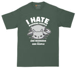 I Hate Morning People and Mornings and People Cat Shirt | Mens Big & Tall T-Shirt