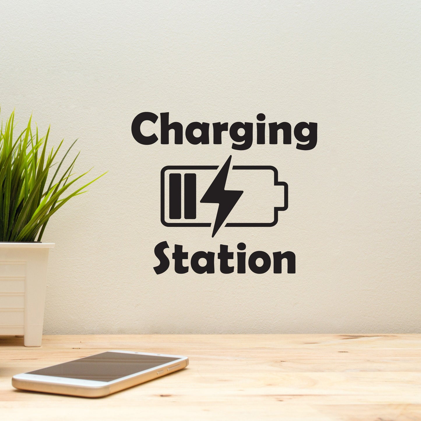 Charging Station Wall Decal | Phone Charging Sticker | Teacher Classroom Vinyl Decal