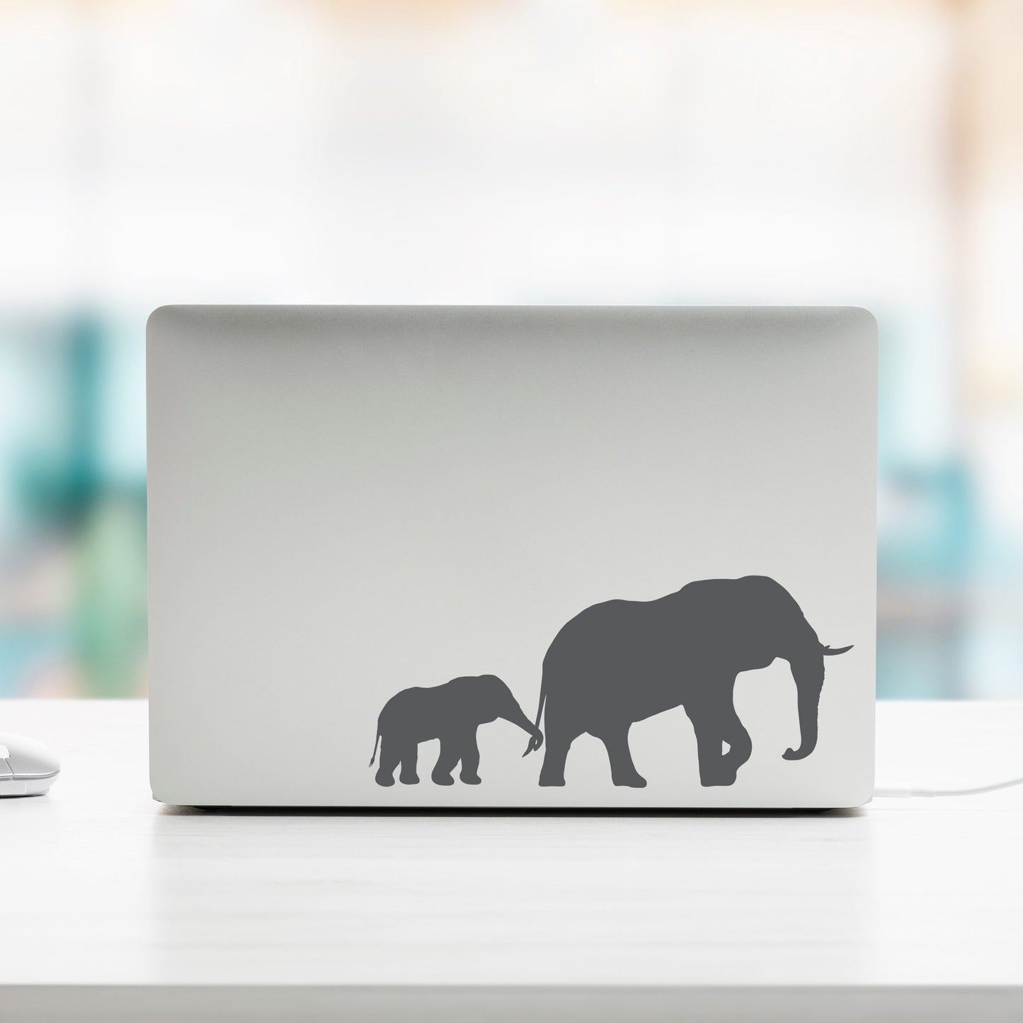 Elephant & Baby Laptop and Tablet Decal | Sticker