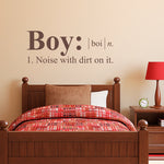 Boy Noise with dirt on it Wall Decal | Wall Sticker