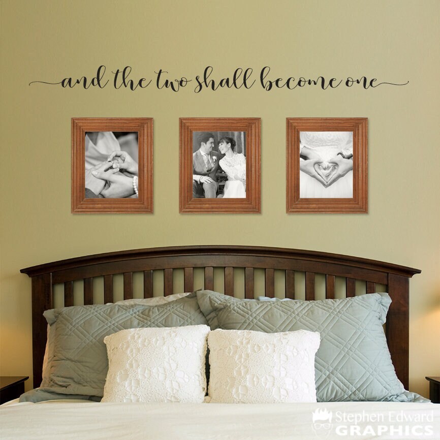 and the two shall become one wall decal