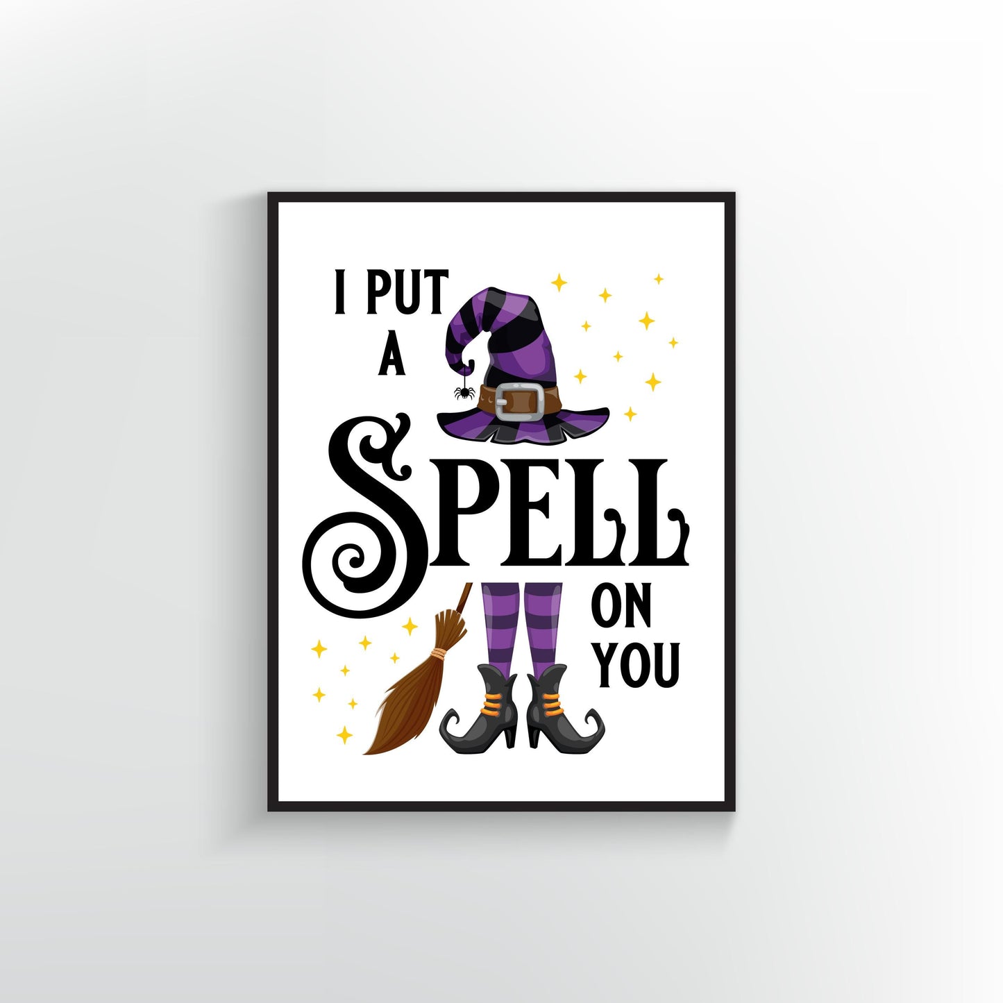 I put a spell on you print or poster. Halloween decor.